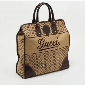 Preloved Gucci Hysteria Travel Bag in Iconic Diamante Canvas